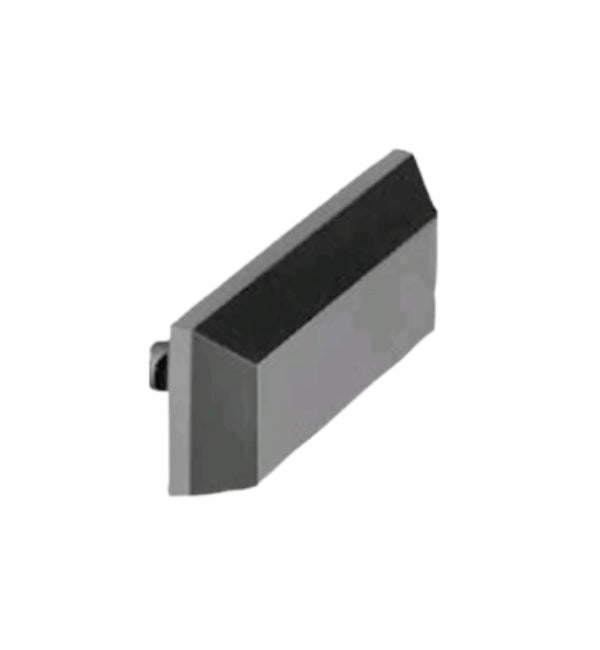 Metallic object with a reflective surface on a white background